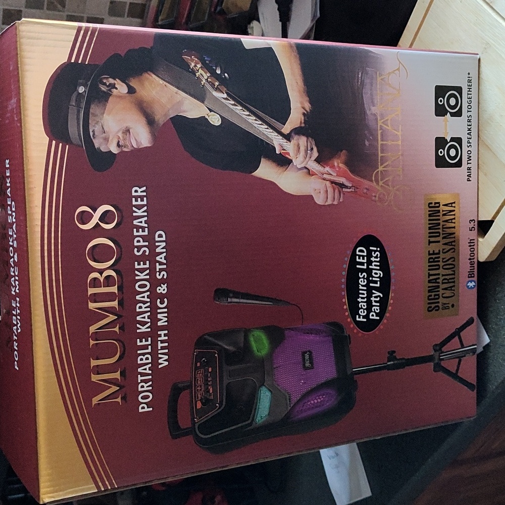 Karaoke Speaker with Mic and Stand